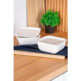 Acar Bianco Perla 16.5 CM Kare Kapaklı Kase