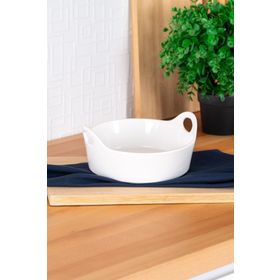 Acar Bianco Perla 21 cm Oval Kulplu Kase