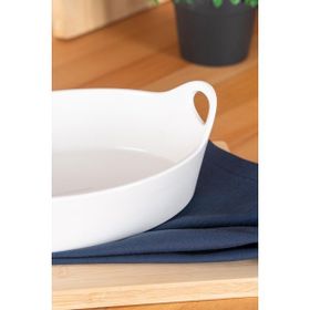 Acar Bianco Perla 26 cm Oval Kulplu Kase