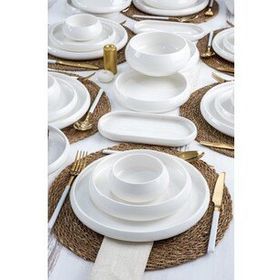 Acar Full Moon Beyaz Sade 6 Kişilik 27 Parça Yemek Takımı