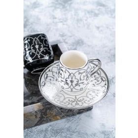 Acar Grace Silver 90 ml Çok Renkli 6 Kişilik Kahve Fincanı Takımı