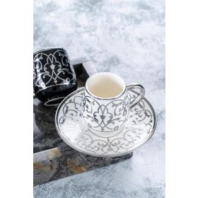 Acar Grace Silver 90 ml Çok Renkli 6 Kişilik Kahve Fincanı Takımı