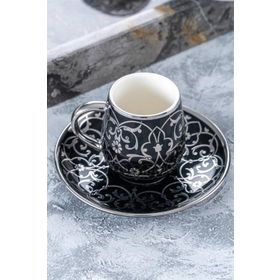 Acar Grace Silver 90 ml Çok Renkli 6 Kişilik Kahve Fincanı Takımı