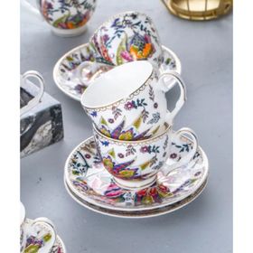 Acar Kaira 6 Kişilik 90 ml Porselen Kahve Fincanı Takımı