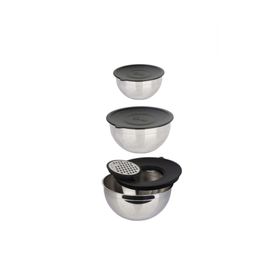 Acar Karat Çelik 9 Parça Rendeli 16-20-24 cm Karıştırma Kabı