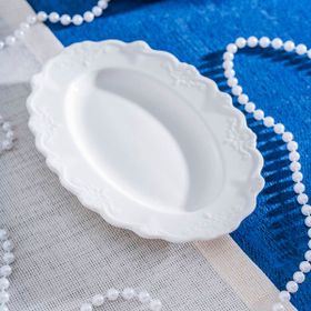 Acar King Kırık Beyaz 20 cm Kayık Tabak