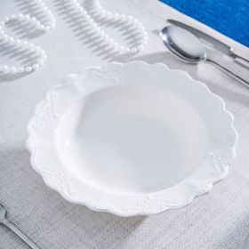 Acar King Kırık Beyaz 23 cm Yemek Tabağı