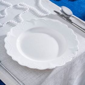 Acar King Kırık Beyaz 27 cm Servis Tabağı