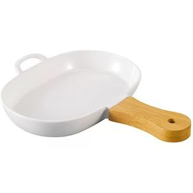 Acar La Pure Bambu Kulplu Porselen 23 CM Servis Tabağı