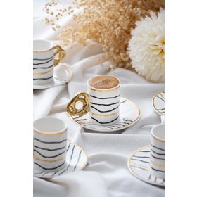 Acar Lucetta 90 ml 6 Kişilik Kahve Fincanı Takımı