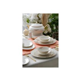 Acar MSYT0146 Rosaline 60 Parça 12 Kişilik Gold Porselen Yemek Takımı