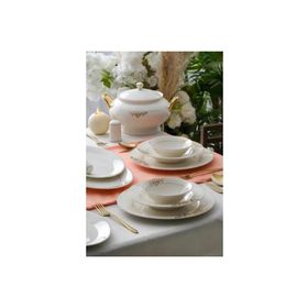 Acar MSYT0146 Rosaline 60 Parça 12 Kişilik Gold Porselen Yemek Takımı