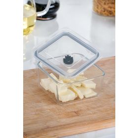 Acar Olivya Kare Vakumlu Cam 0,45 lt Saklama Kabı