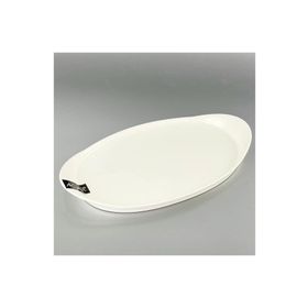 Acar Perla Lüx Porselen Düz Oval Büyük 30x17 cm Kayık Servis