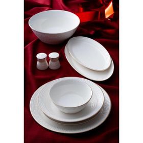 Acar POR-07121/1 Rienna Gold 6 Kişilik 29 Parça Beyaz Yemek Takımı