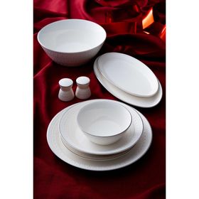 Acar POR-07122/1 Rienna Silver 6 Kişilik 29 Parça Beyaz Yemek Takımı