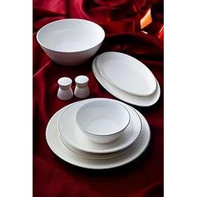 Acar POR-07122/1 Rienna Silver 6 Kişilik 29 Parça Beyaz Yemek Takımı