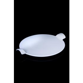 Acar Pure White Dönerli Porselen Yuvarlak 30 cm Servis Tabak