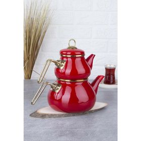 Acar Qualita Roly & Poly Kırmızı Emaye Çaydanlık