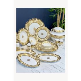 Acar Queen Victoria 60 Parça Bone China Yemek Takımı