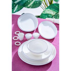 Acar RUI-07177/1 Wilhide 12 Kişilik 54 Parça Porselen Beyaz Yemek Takımı