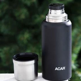 Acar TMS-08367 Karat X Serisi Paslanmaz Çelik 0.75 lt Siyah Kamp Termos