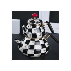 Acar Xap-22-0232 Qualita-King Tombul Emaye Çaydanlık Takımı