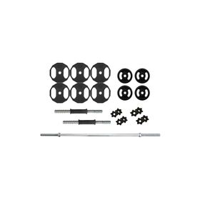 ACD Spor 50 kg Döküm Ağırlık Halter Dambıl Seti 120 cm Uzun Barlı Set