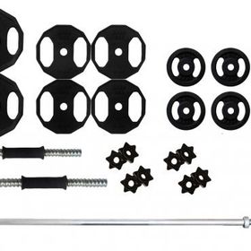ACD Spor 60 kg Döküm Halter Dambıl Set 120 cm Uzun Barlı Set