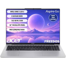 Acer Aspire Go 16 AG16-71P-558L NX.JT2EY.001 Core 5 120U 8GB RAM 512GB SSD FreeDOS 16 inç Laptop