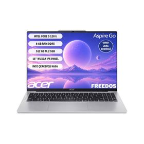 Acer Aspire Go 16 AG16-71P-558L NX.JT2EY.001 Core 5 120U 8GB RAM 512GB SSD FreeDOS 16 inç Laptop