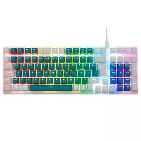 Acer Emachines EAK100 USB Kablolu RGB Backlight Red Switch Mekanik Türkçe Q 100 Tuşlu Yeşil-Beyaz Gaming Klavye