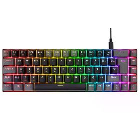 Acer Emachines EAK68 USB Kablolu RGB Backlight Red Switch Mekanik Türkçe Q 68 Tuşlu Siyah-Gri Gaming Klavye