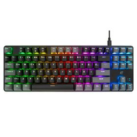 Acer Emachines EAK87 USB Kablolu RGB Backlight Red Switch Mekanik Türkçe Q 87 Tuşlu Siyah-Gri Gaming Klavye