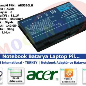 Acer LC.BTP00.005 LC.BTP00.066 Uyumlu Notebook Batarya