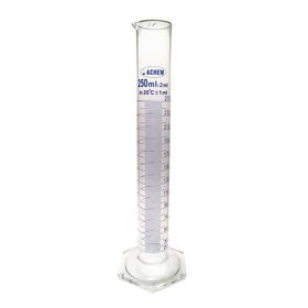 Achem Uzun Form Mavi Skala 250 ml Cam Mezür