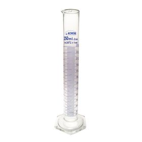 Achem Uzun Form Mavi Skala 250 ml Cam Mezür