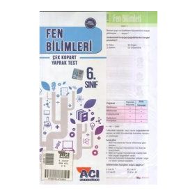 Açı 6.sınıf Fen Bilimleri Yaprak Test