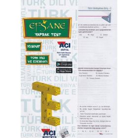 Açı Yayınları 10. Sınıf Türk Dili ve Edebiyatı Efsane Yaprak Test