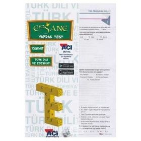 Açı Yayınları 10. Sınıf Türk Dili ve Edebiyatı Efsane Yaprak Test