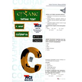 Açı Yayınları 11. Sınıf Coğrafya Efsane Yaprak Test