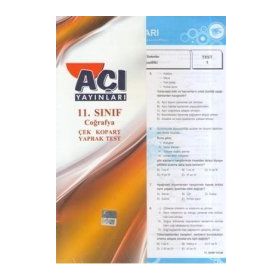 Açı Yayınları 11.Sınıf Coğrafya Yaprak Test
