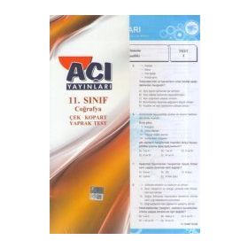 Açı Yayınları 11.Sınıf Coğrafya Yaprak Test