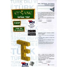 Açı Yayınları 11.Sınıf Türk Dili ve Edebiyatı Efsane Yaprak Test