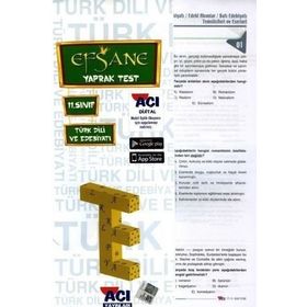 Açı Yayınları 11.Sınıf Türk Dili ve Edebiyatı Efsane Yaprak Test