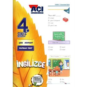 Açı Yayınları 4.Sınıf İngilizce Yaprak Test