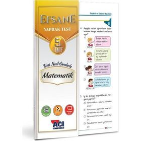 Açı Yayınları 5.Sınıf Matematik Efsane Yaprak Test