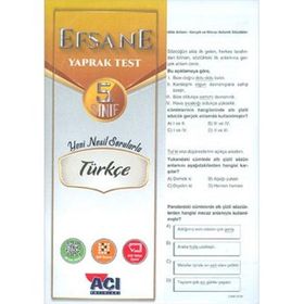 Açı Yayınları 5.sınıf Türkçe Yaprak Test