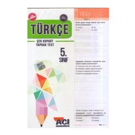 Açı Yayınları 5.sınıf Türkçe Yaprak Test