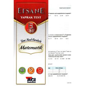 Açı Yayınları 6.Sınıf Matematik Efsane Çek Kopart Yaprak Test